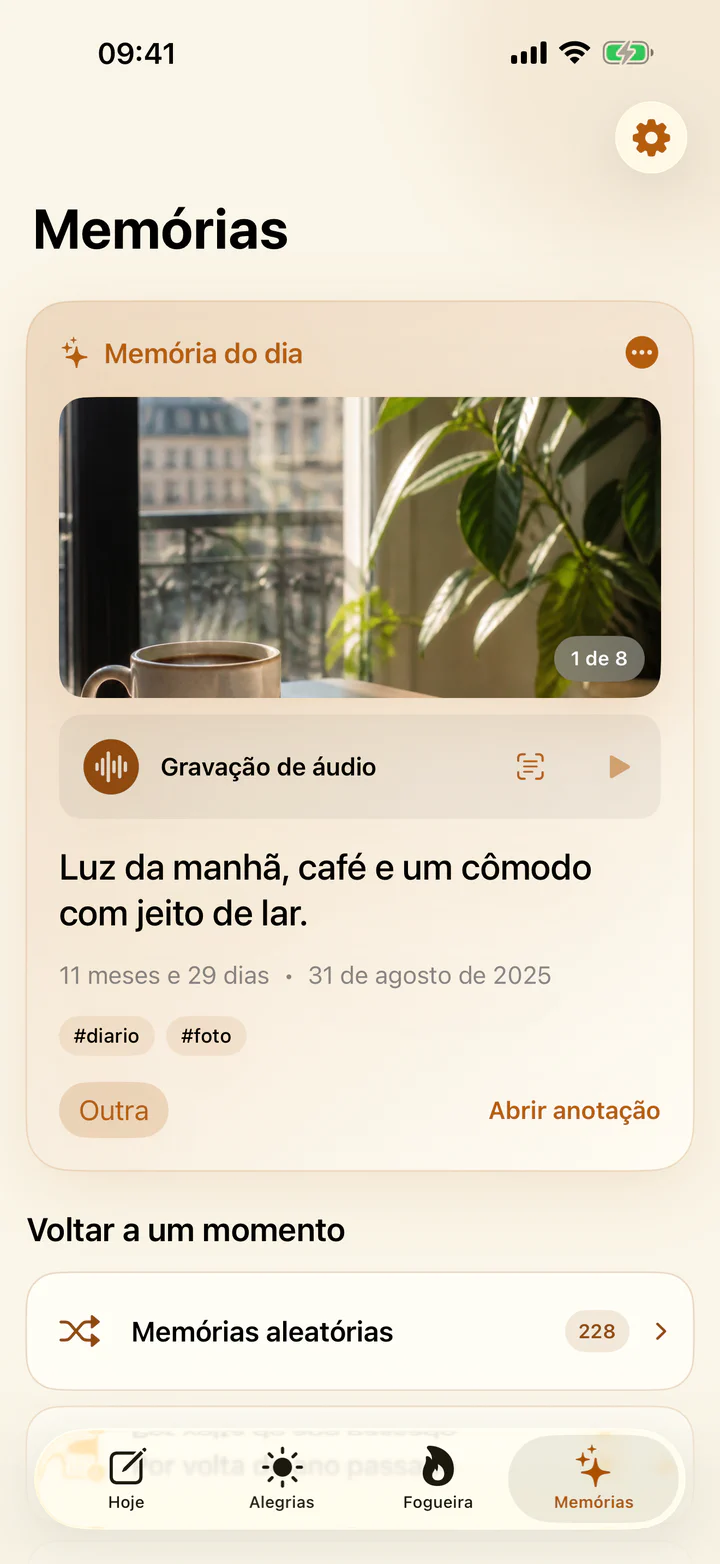 Tela Memórias com alegrias passadas no Joys & Woes